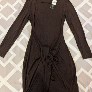Ralph Lauren Chocolate Long-Sleeve Dress